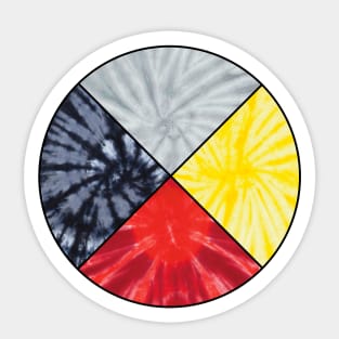 Tie dye medicine wheel Sticker